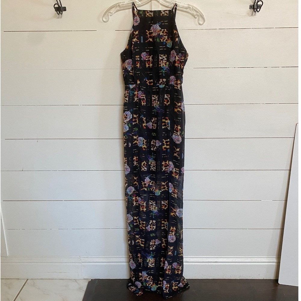 MINKPINK Jungle Fever Maxi Dress Multi Leopard Floral‎ Print XS IS15S1473 NEW - Picture 4 of 15